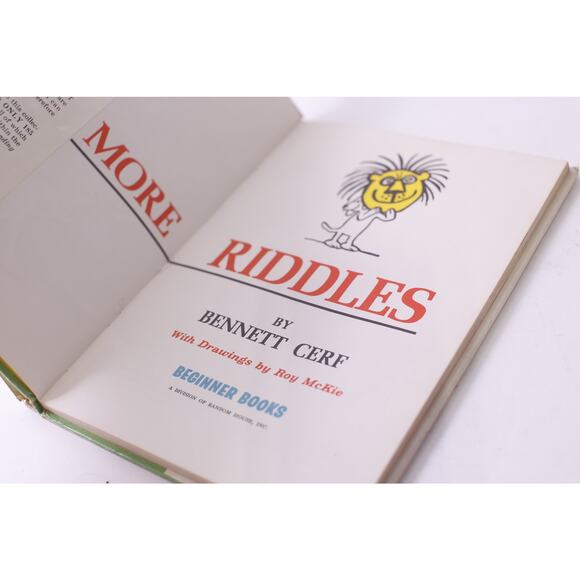 More Riddles, Bennett Cerf Picture Book, Beginner Books, Vintage ~ 250622-WH 354 - Picture 2 of 4